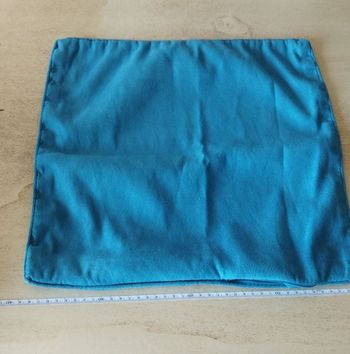 Housse de coussin bleu
