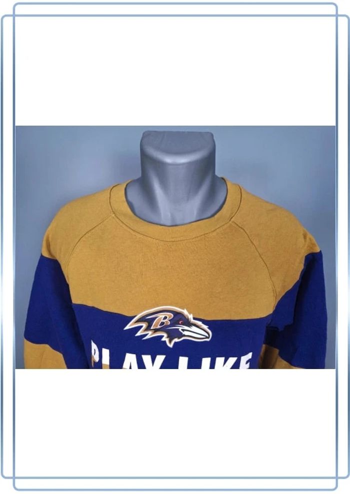 Sweat col rond / crewneck miller lite homme violet et moutarde / taille M (297) - photo numéro 2