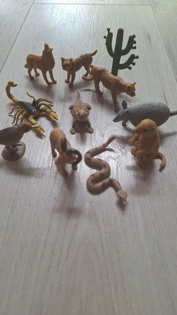 Lot de 11 figurines Animaux du désert