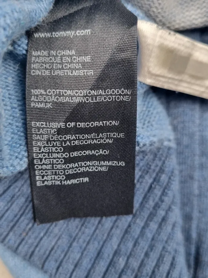 Gilet zippé rayé Tommy Hilfiger bleu, S Hommes (mesures en photos) - photo numéro 7