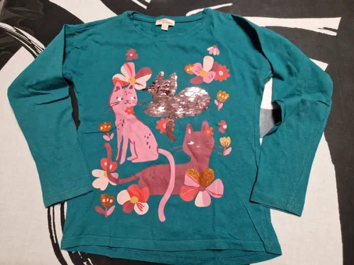 Tee shirt 8 ans vert dpam