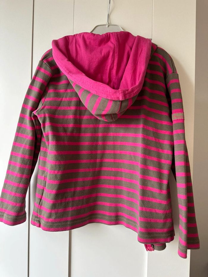 Gilet zip marine rose - photo numéro 3