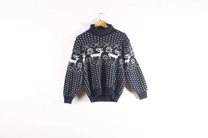Gros pull d'hiver mixte en laine vintage (#23502)