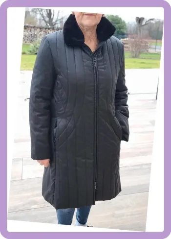 Manteau fin noir, taille 38