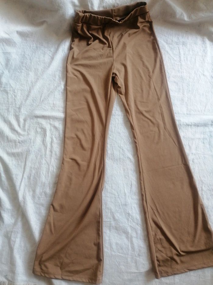 Pantalon flare mocca M