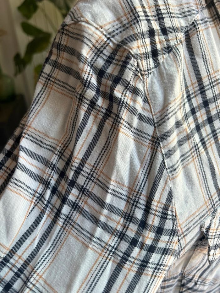 Chemise à manche longues à carreaux - blanc cassé et marron 46 creeks - photo numéro 4