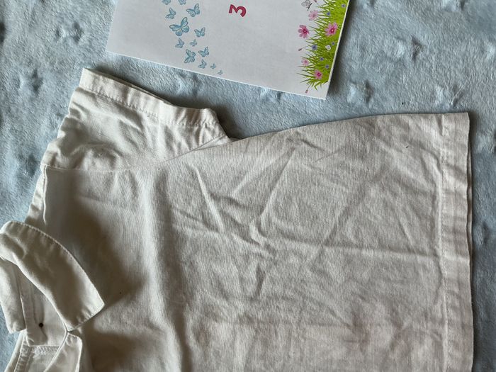 chemise manches courtes blanc ouverture totale au dos 3 mois mini kids - photo numéro 5