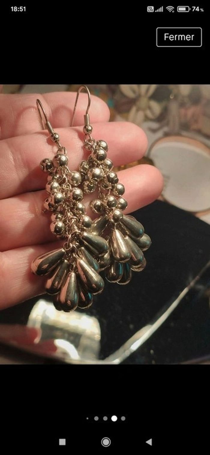 Boucles d'oreilles fantaisie vintage - photo numéro 7