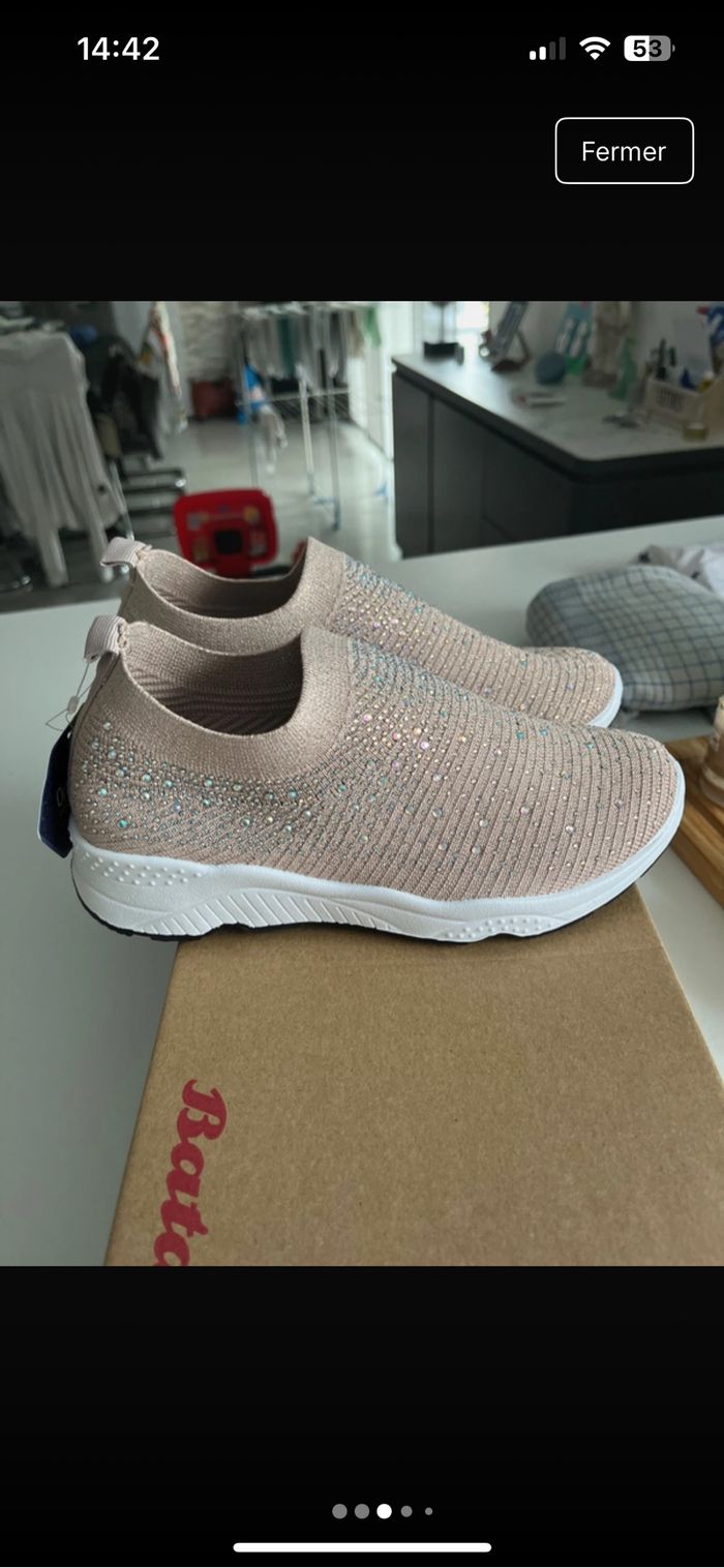 Baskets à paillettes Bata 37 neuves - photo numéro 3
