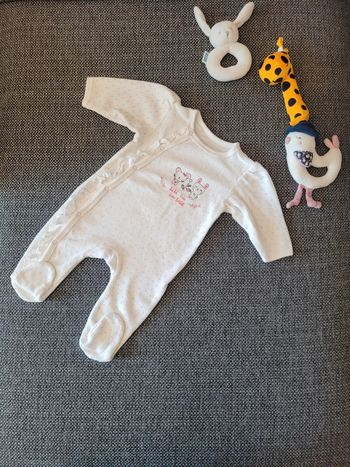 Pyjama fille 1 pièce velours 3 mois