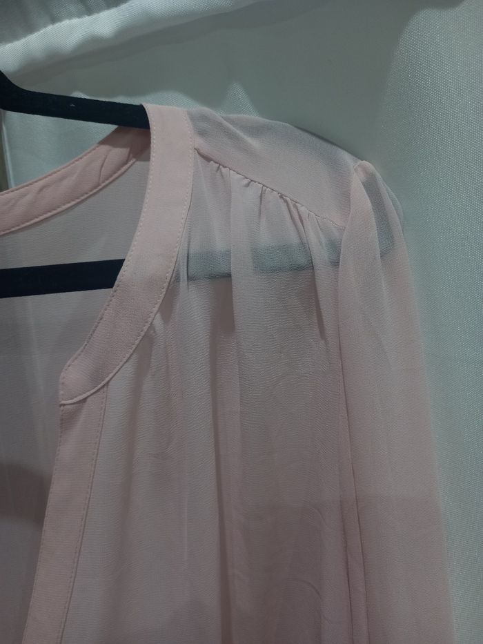 Jolie blouse fluide volant rose clair   42 - photo numéro 5