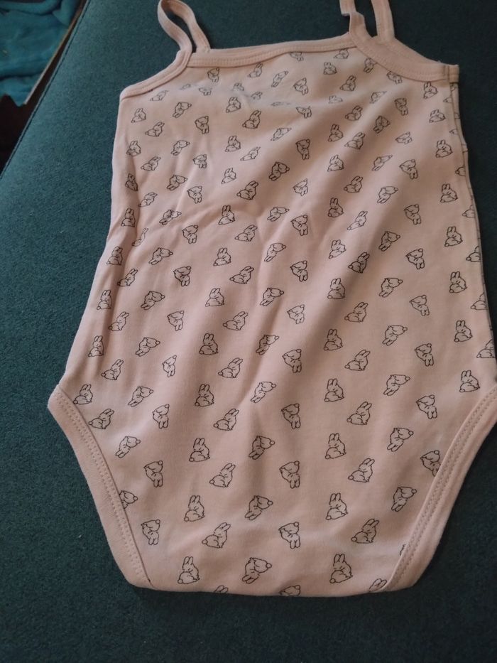 Body à bretelles, petits lapins, - photo numéro 2