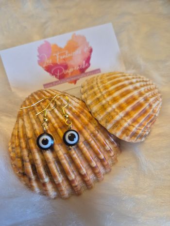 Boucles d’oreilles oeil noir