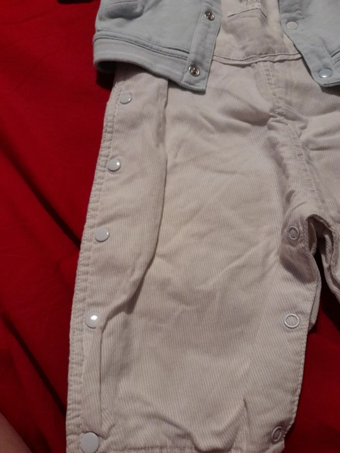 Ensemble salopette et gilet taille 3 mois - photo numéro 3