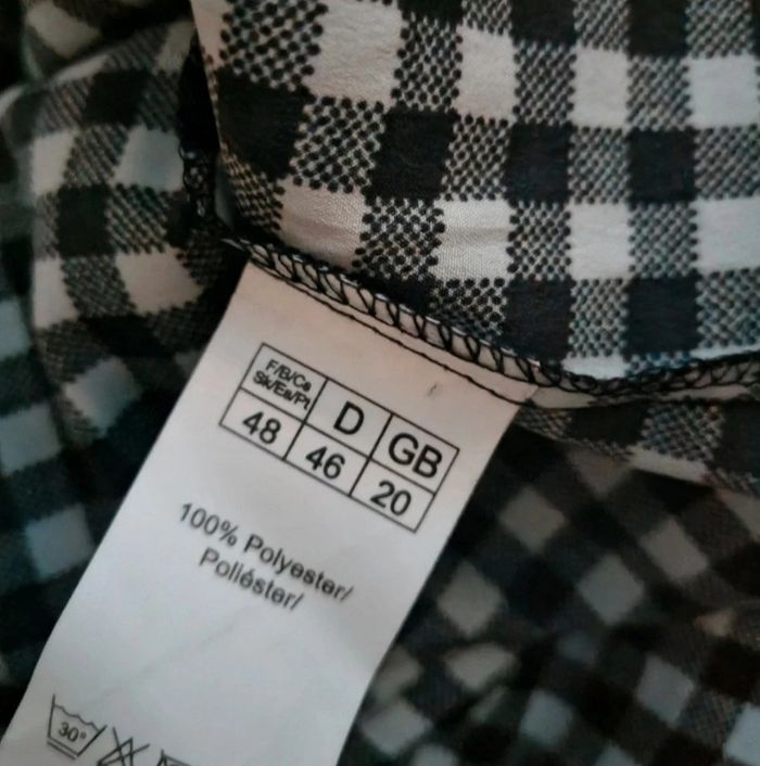 Chemise à carreaux manches longues 48 - photo numéro 7