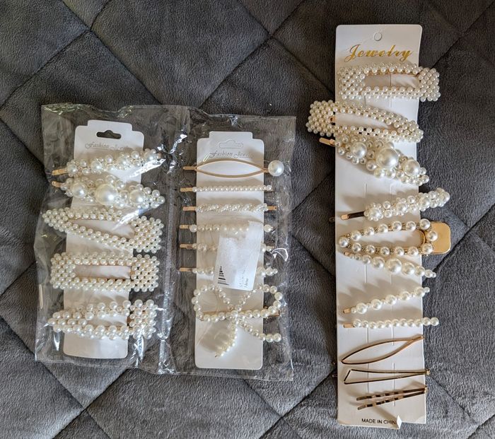 pinces à cheveux , pinces perles neuves