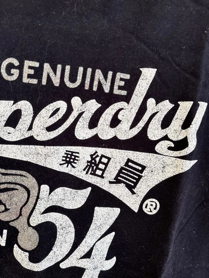 T-shirt noir superdry taille S - photo numéro 4