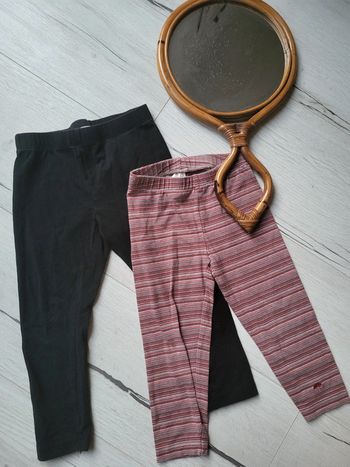 Lot de 2 leggings mi-saison été fille 3ans
