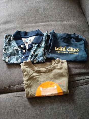Lot t-shirt mots d'enfants