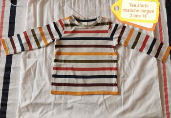 Tee shirts manche longue à rayures