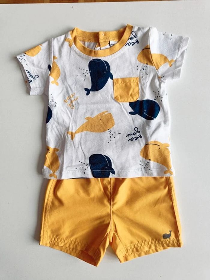 Lot de 3 ensembles short + T-shirt bébé – 6 mois - photo numéro 5