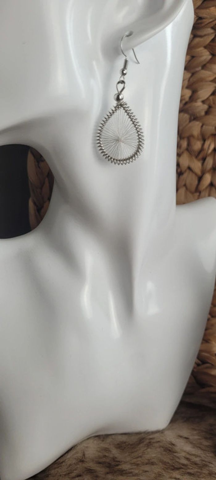 Jolie boucles d'oreilles acier inoxydable - photo numéro 2