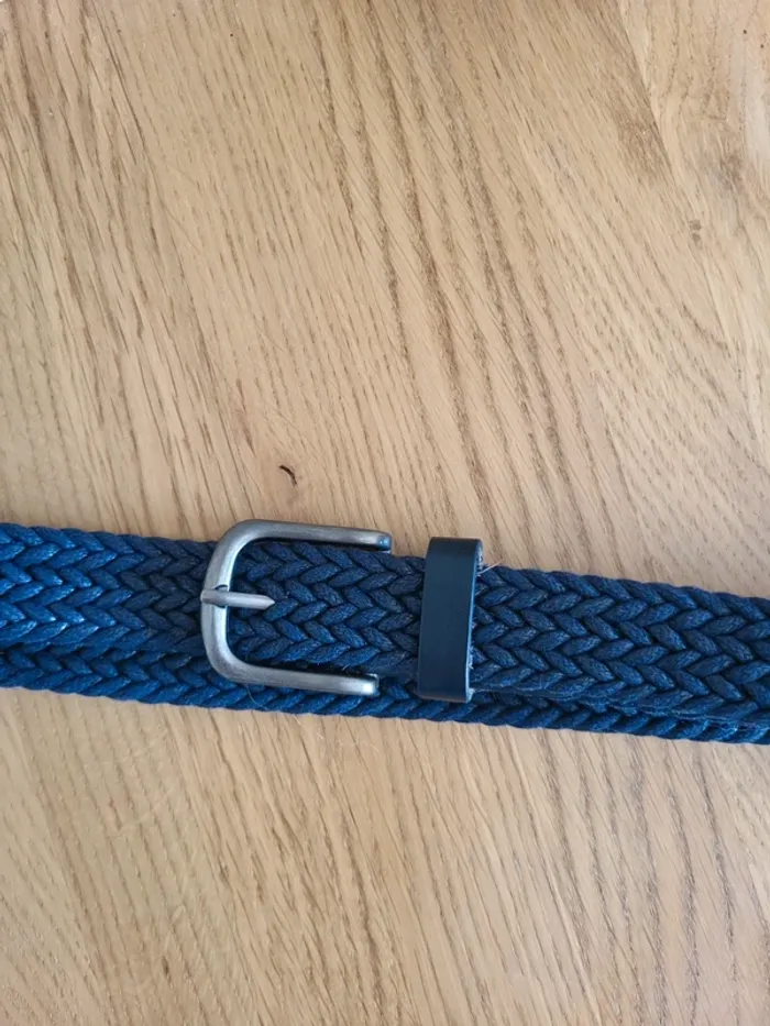 Ceinture tressée bleu marine neuve - photo numéro 7