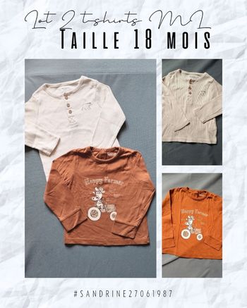 Lot de 2 t-shirts manches longues