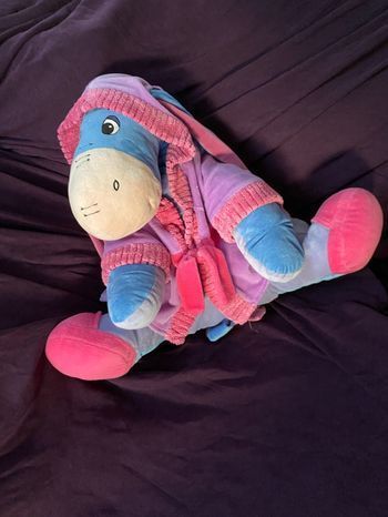 Grande peluche Bourriquet et sa robe de chambre 50 cm Disney