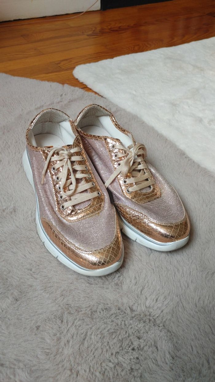 Basket été légère en cuir et mesh - photo numéro 6