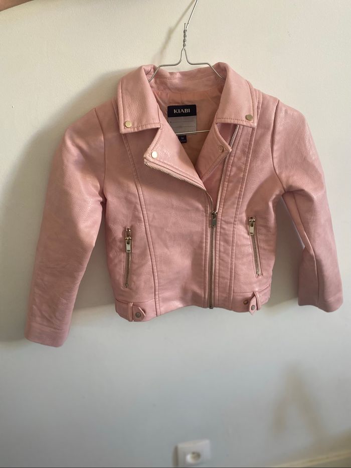 Perfecto rose en simili cuir