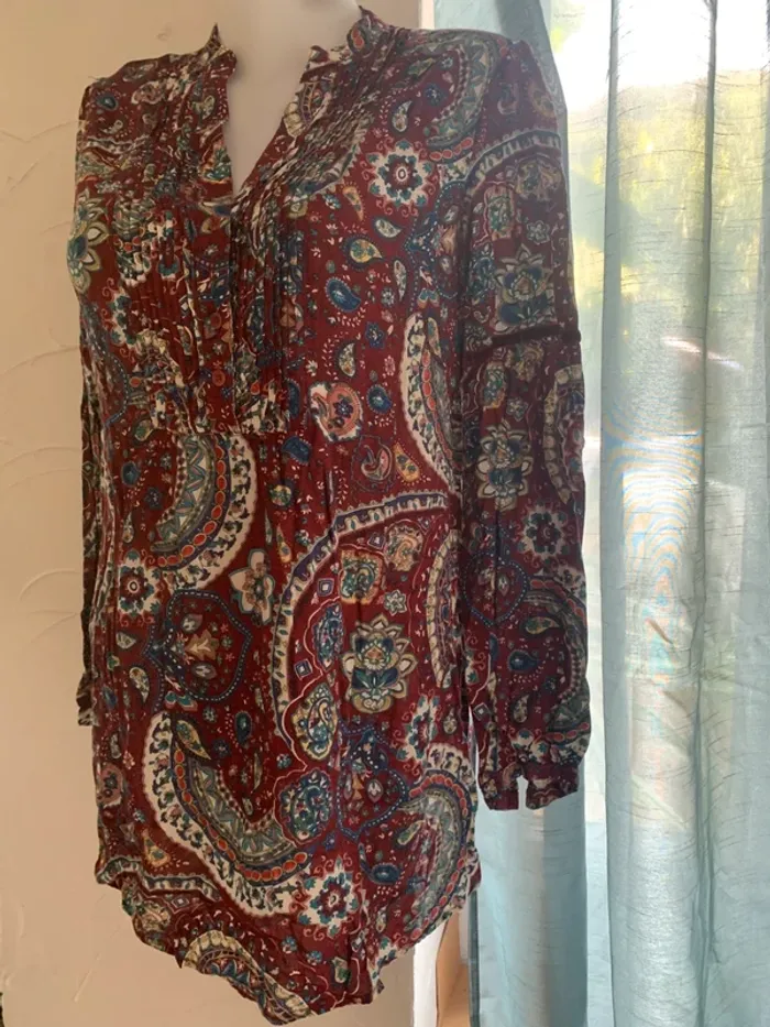 Blouse manches longues à motifs taille 44-46 - photo numéro 5