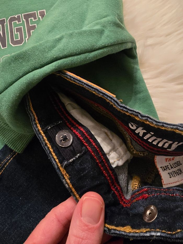Neufs (non portés) 💙💙😍🤩sweat molleton et jeans skinny 3 ans garçon 💙💙😍🤩 - photo numéro 5