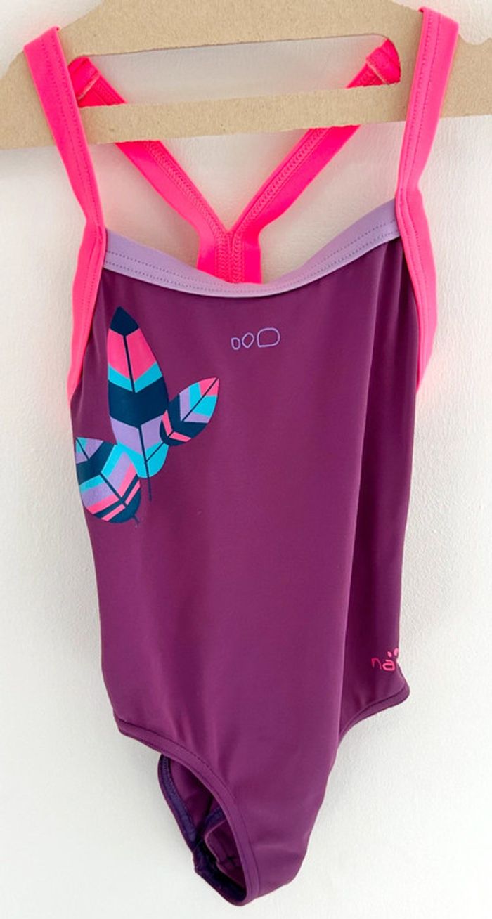 Maillot de bain une pièce violet et rose