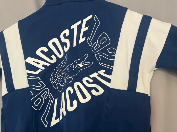 gilet lacoste bleu et blanc - photo numéro 9