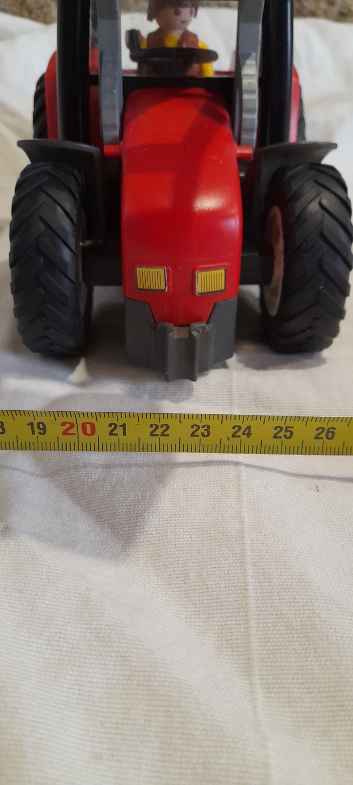 Tracteur rouge et gris playmobil - photo numéro 7