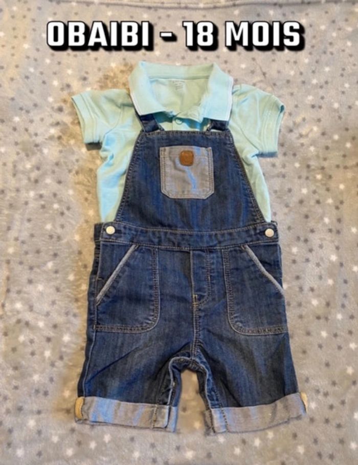 Ensemble salopette polo Obaïbi 18 mois