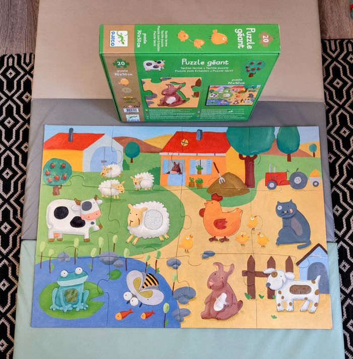 Puzzle Géant tactilo ferme Djeco