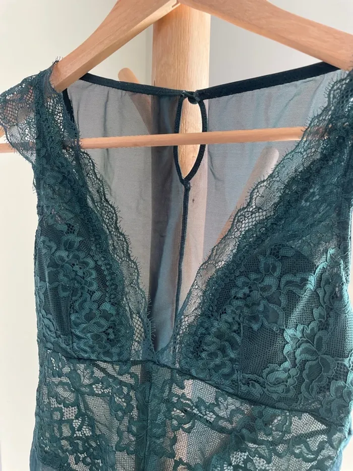 Body dentelle vert sapin - photo numéro 2
