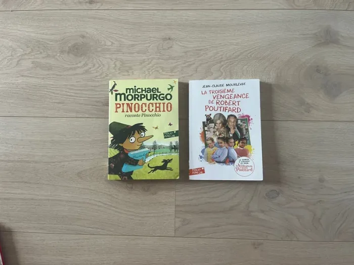 Deux romans ado Pinocchio et La troisième vengeance de Robert Poutifard