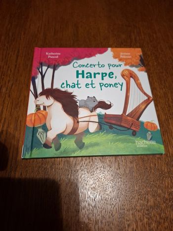 Livre concerto pour harpe chat et poney
