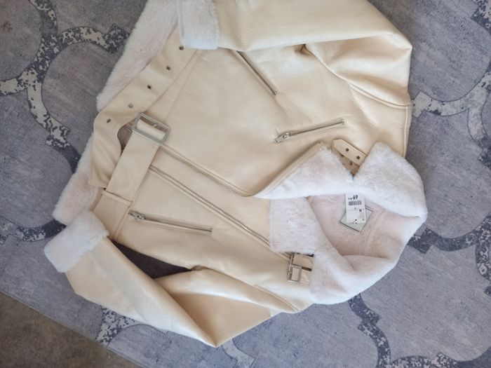Veste simili cuir fausse fourure - photo numéro 2
