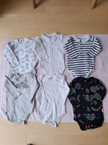 Lot de 6 bodies mois garçon