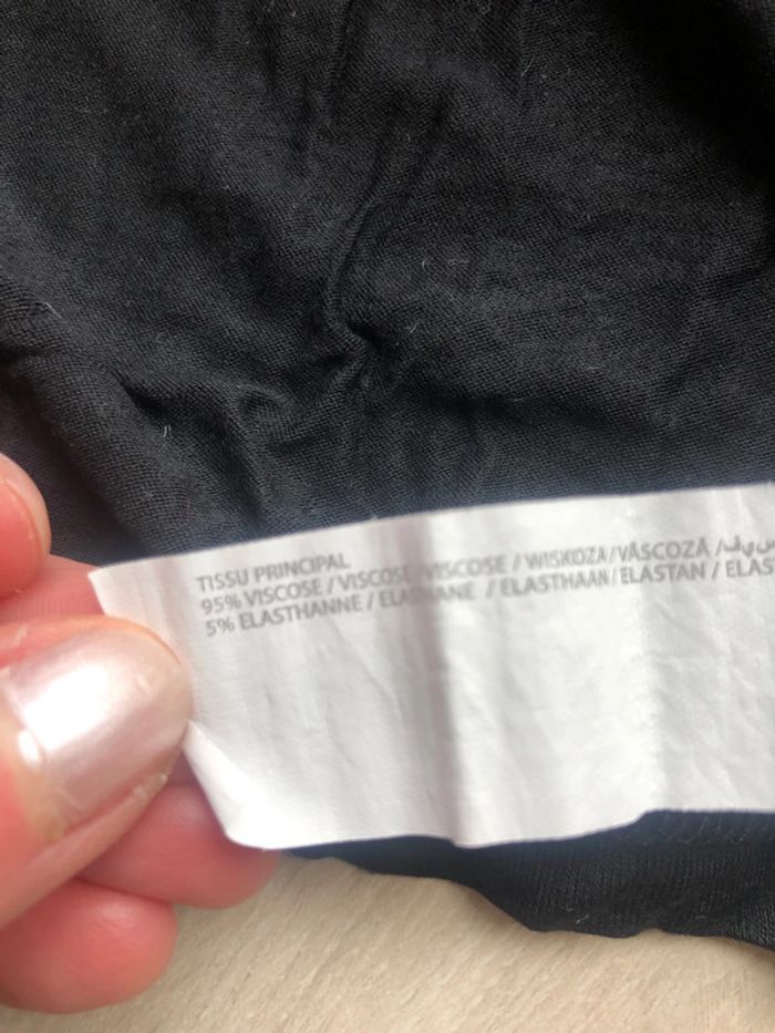 Blouse noire brodée mim taille XS style slave - photo numéro 5