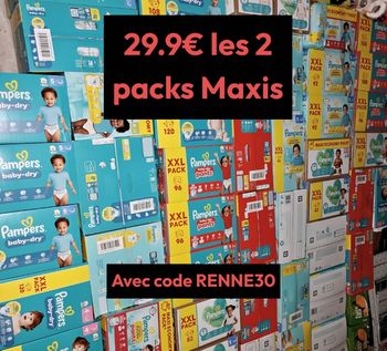 Couches Pampers Maxi TT taille