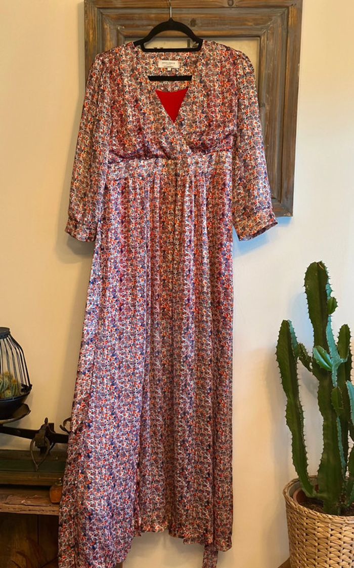 Robe longue modèle Maya à fleurs lurex Opullence Paris taille S