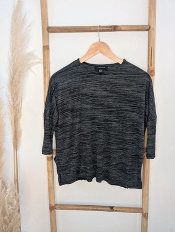 Top large gros noir manches 3/4 primark