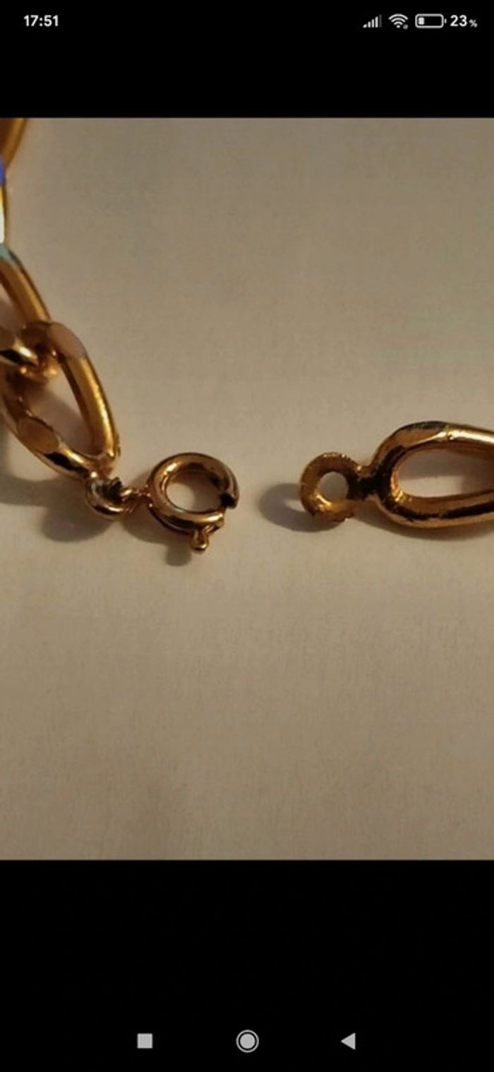 Bracelet mailles plaqué or - photo numéro 4