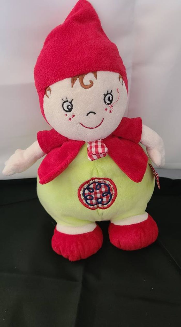 Doudou peluche poupée le petit chaperon rouge Pik Pik et Compagnie - photo numéro 3