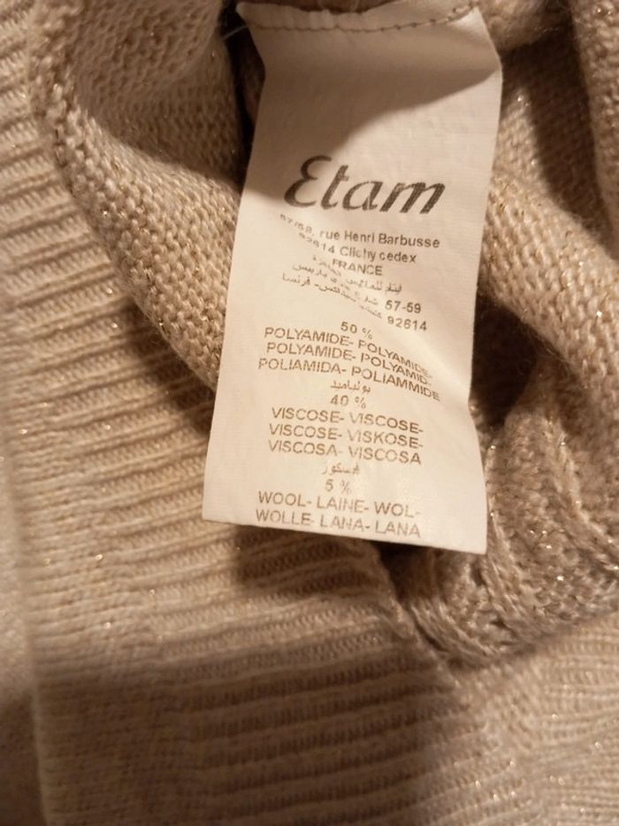 Pull léger pailleté Etam taille M - photo numéro 5